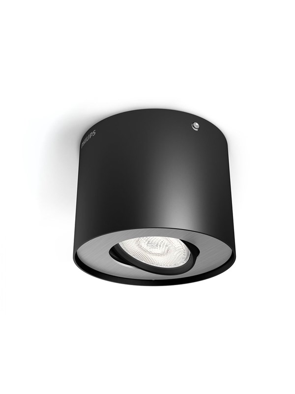 Philips Phase single spot black 1x4.5W SELV