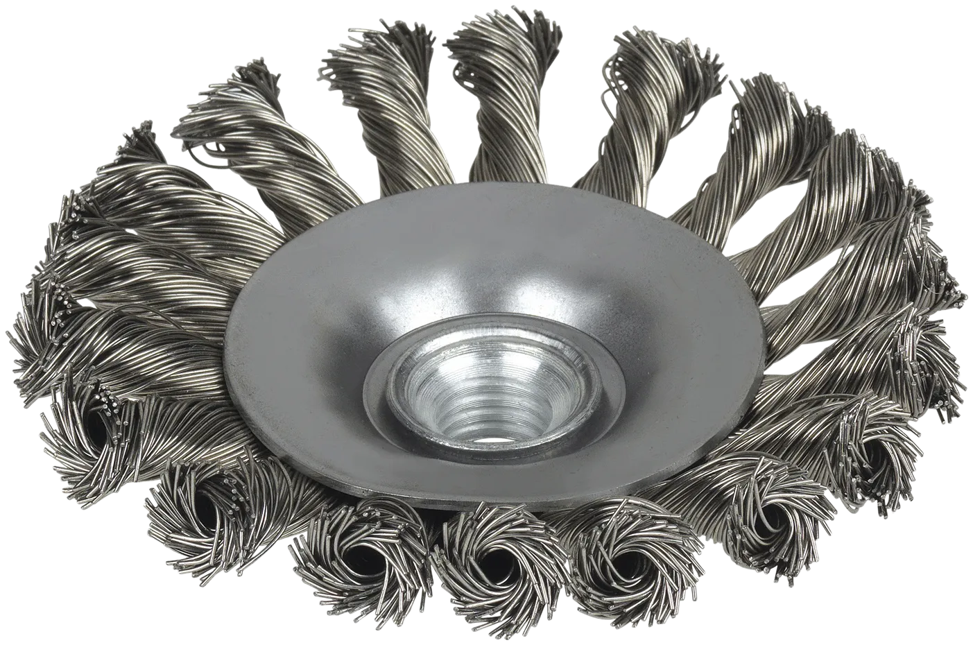Kjeglestålbørste 28KDZR 115×27,5×M14 E0,35INOX