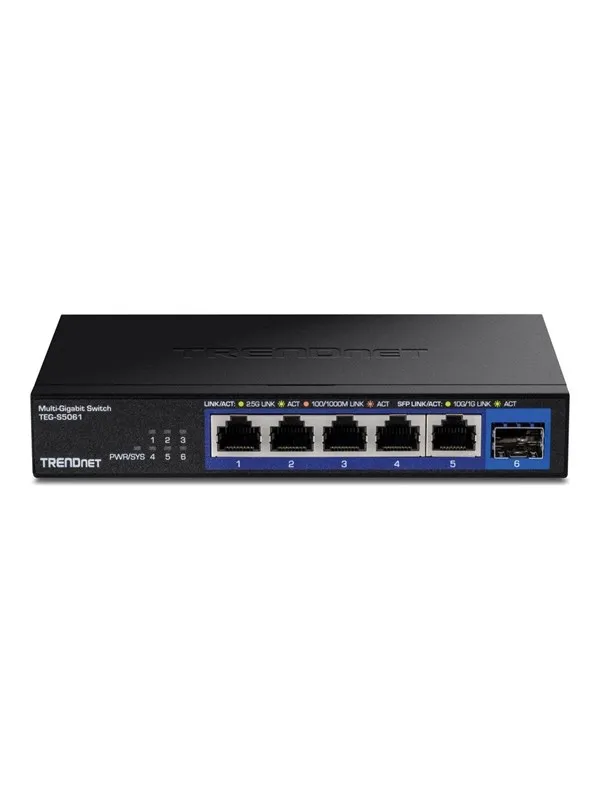 TRENDnet TEG-S5061 6-Port 2.5G Unmanaged Switch 10G SFP+ Port