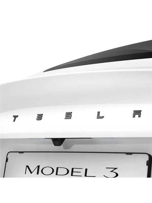 Spigen Tesla Rear Emblem Logo Full Cover - carbon - Tesla Model 3 2024