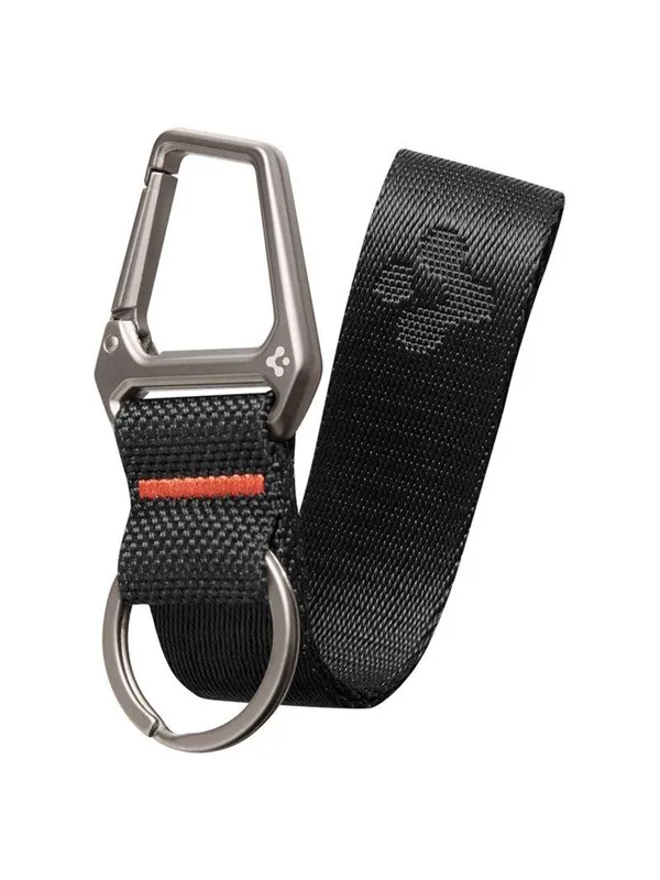 Spigen Carabiner With KeyRing 2 Pack - black