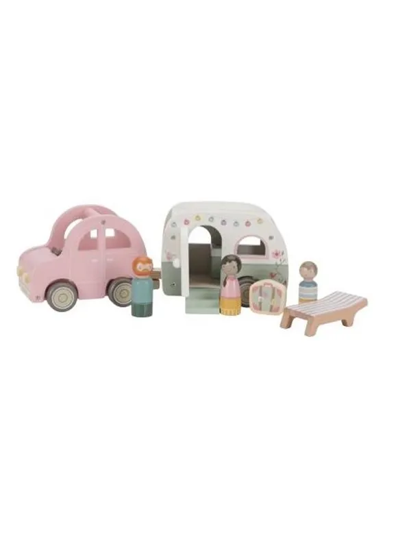 Little Dutch Toy Car with Caravan