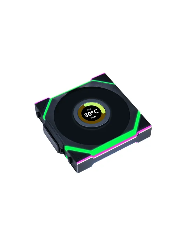 Lian Li UNI FAN SL Wireless LCD Reverse Black - Kabinettvifte - 120mm - Svart - 29 dBA