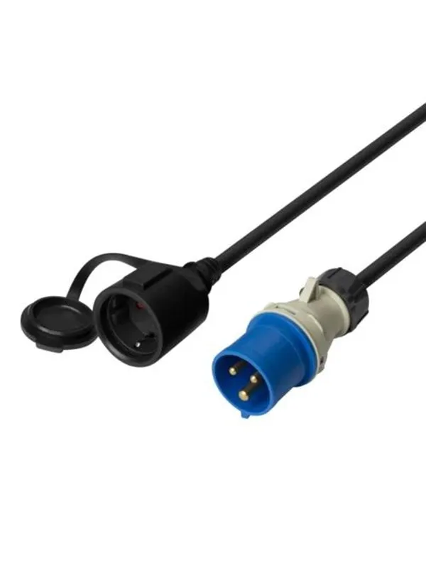 Deltaco Earthed Adapter Cable 1-Phase