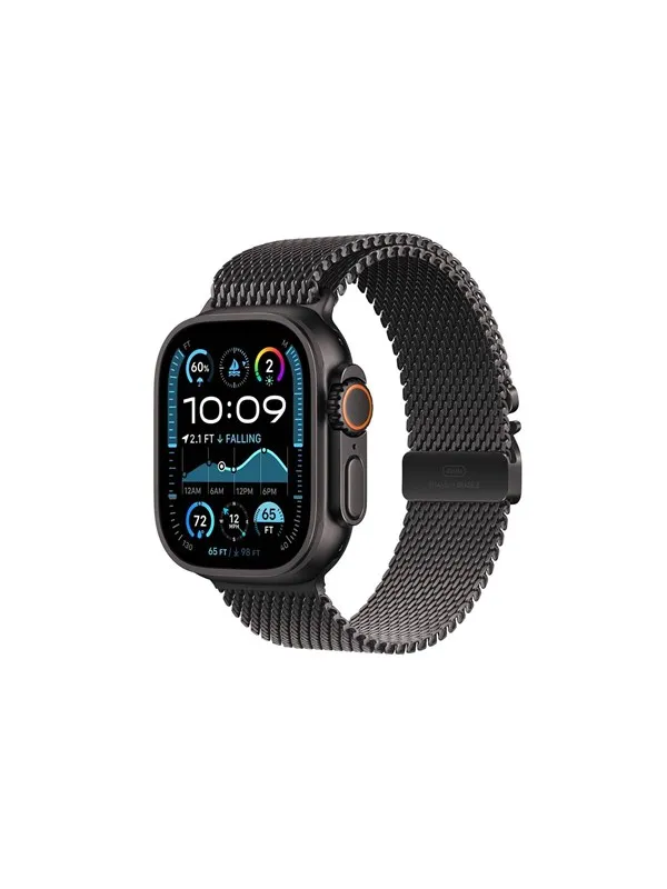 Apple Watch Ultra 2 GPS + Cellular 49mm - Black Titanium Case with Black Titanium Milanese Loop - L