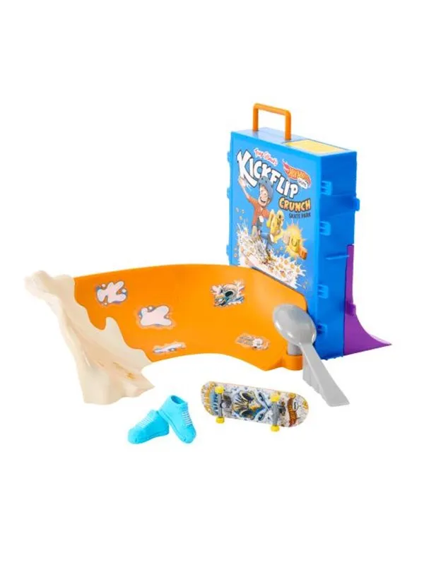 Hot Wheels Skate Tony Hawk Cereal Skate Bowl Fingerboard Set