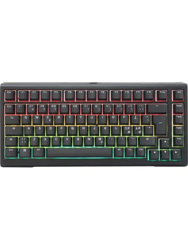 Ducky Tinker75 - Ergonomisk tastatur - Nordisk - Svart