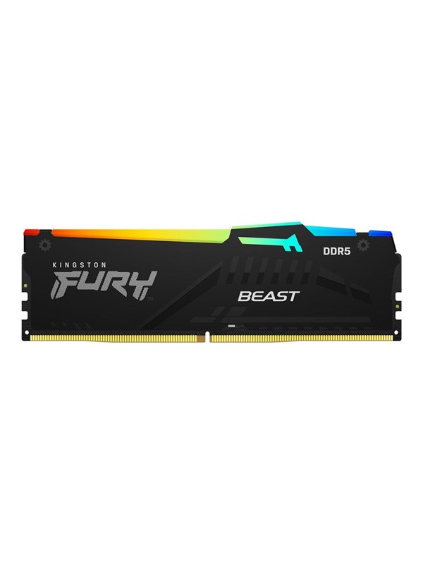 Kingston FURY Beast RGB DDR5-5600 - 64GB - CL36 - Single Channel (1 pcs) - AMD EXPO - Svart med RGB