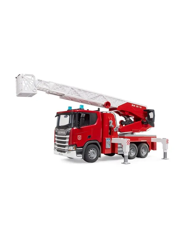 Bruder Scania Super 560R Brannbil med stige, vannpumpe og lys & lyd lekesett