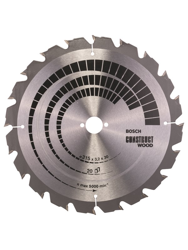 Bosch Sirkelsagblad Construct Wood 315 x 30 x 3,2 mm; 20
