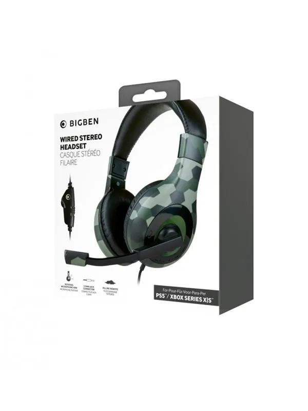 BigBen Interactive Stereo Gaming Headset V1 - Green Camo