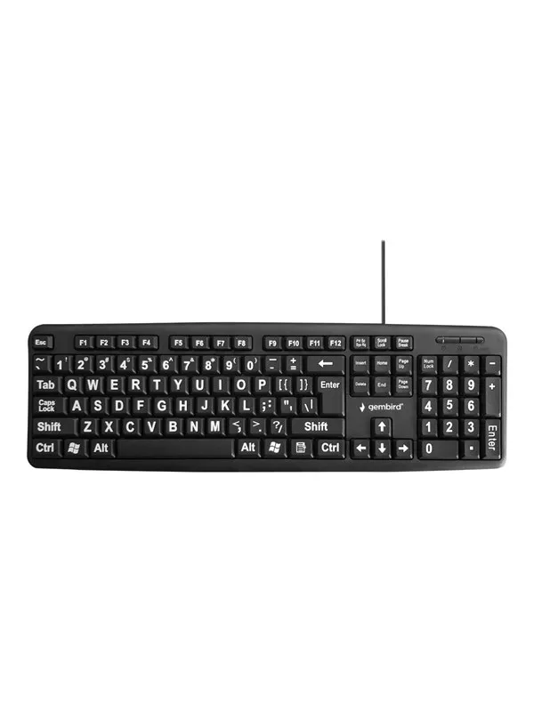 Gembird KB-US-103 - keyboard - QWERTY - US - black - Tastatur - Engelsk (USA) - Svart