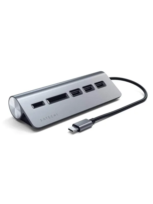 Satechi USB-C Combo Hub for Desktop USB-hub - 3 porter - Grå