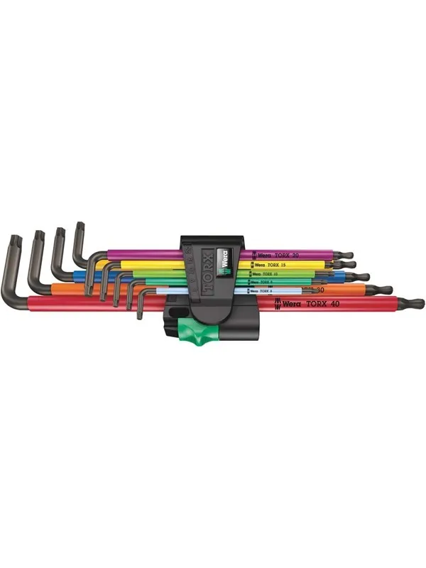 Wera 967/9 TX XL Multicolour 1 L-key set for TORX® screws long 9 pieces