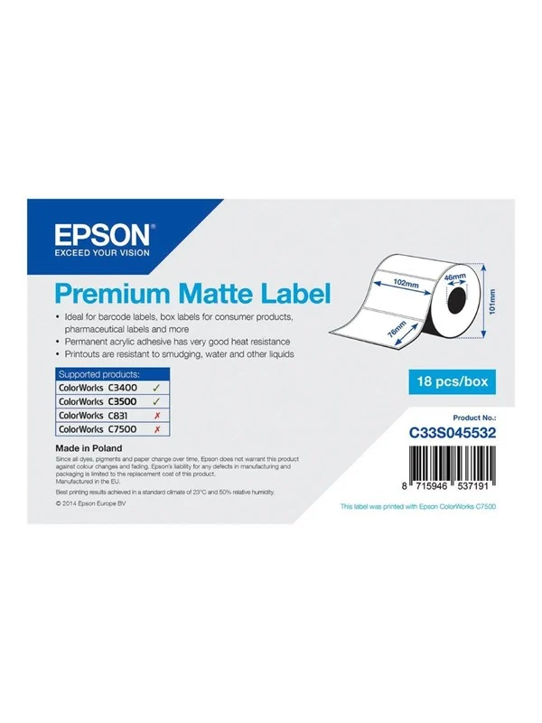 Epson Premium 102 x 76 mm 440 label(s)