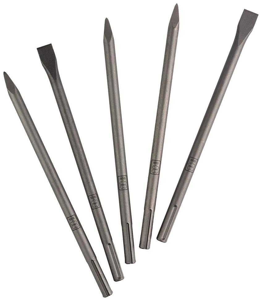 SDS-MAX meiselsett, 5 deler