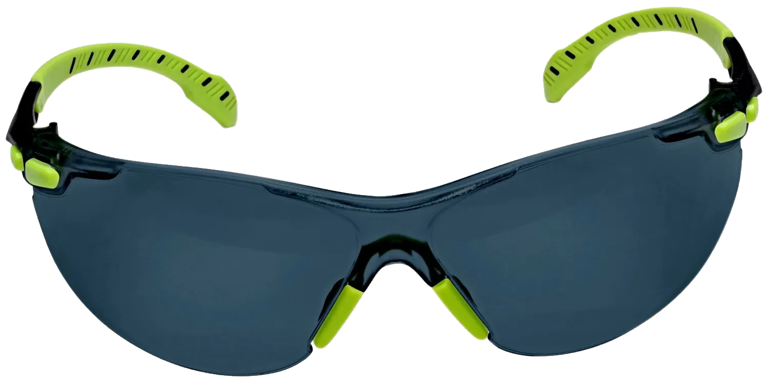 Beskyttelsesbrille Solus 1000, grønn/svart innfatning, grå glass