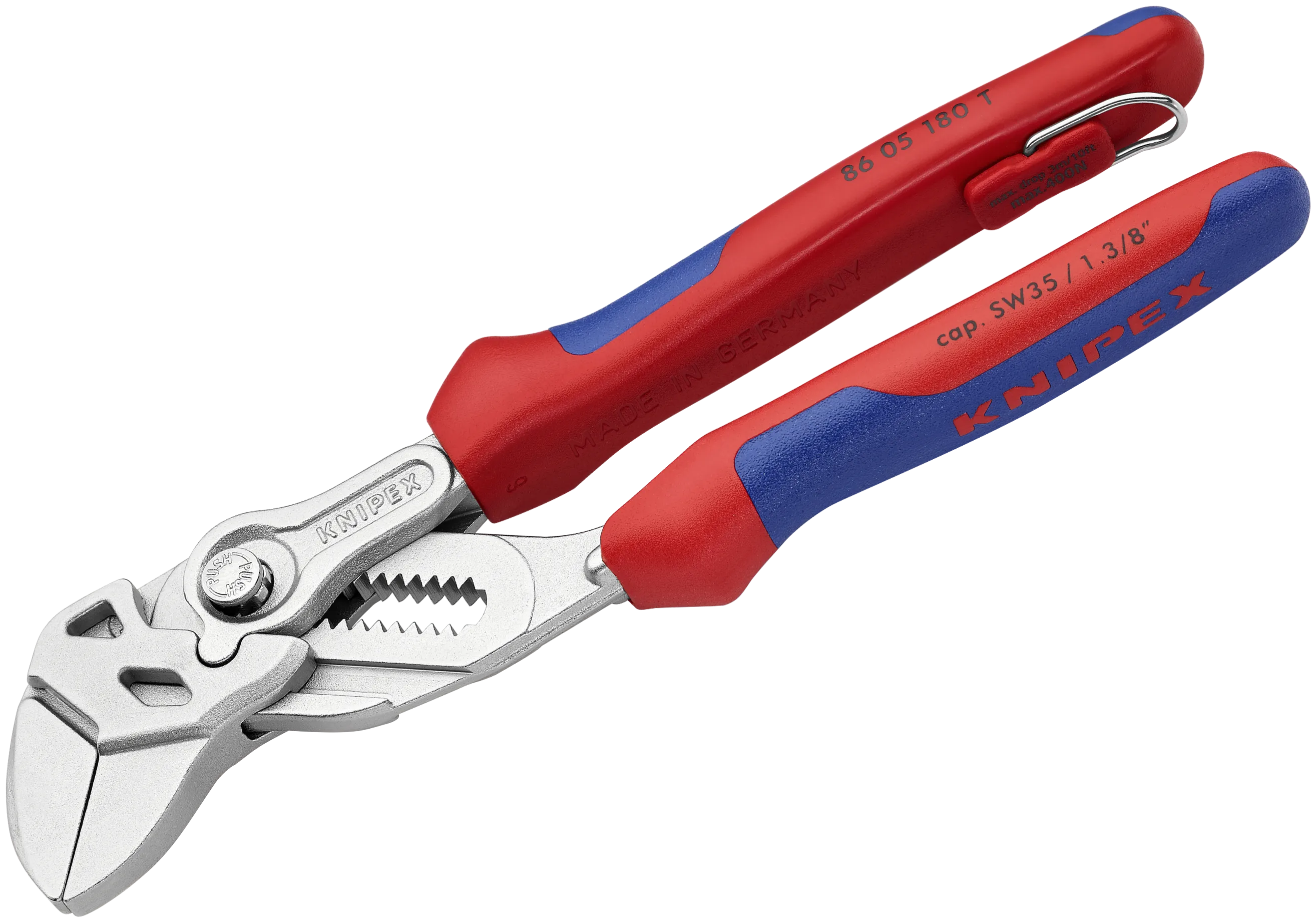 Tang- og skiftenøkkel forkrommet 86 05 180 mm T BK