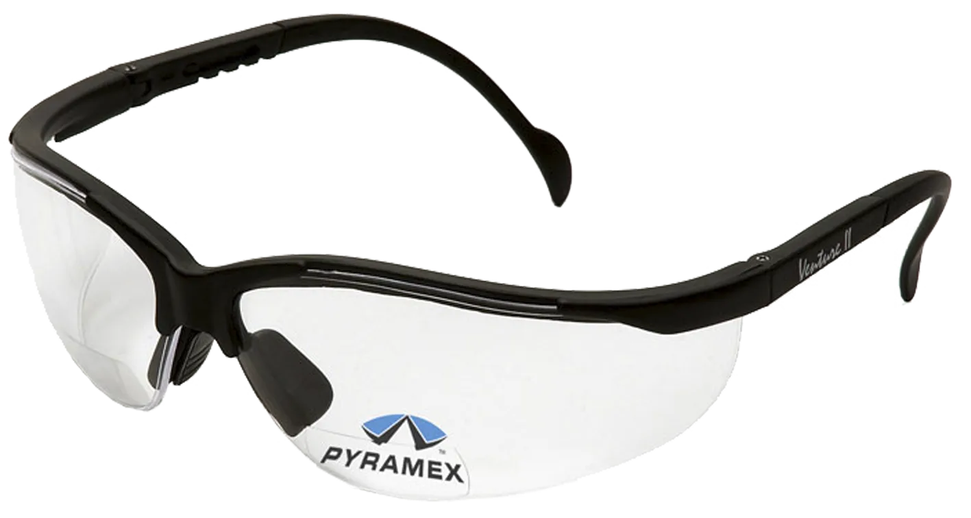 Pyramex V2 Readers sikkerhetsbrille sort/klart glass +1,5