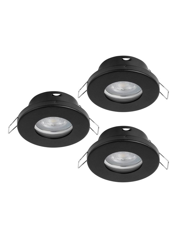 EGLO FAVAZZINA INNEBYGD. KIPØ88 GU10 3X4.9W 3X400LM IP44 SVART
