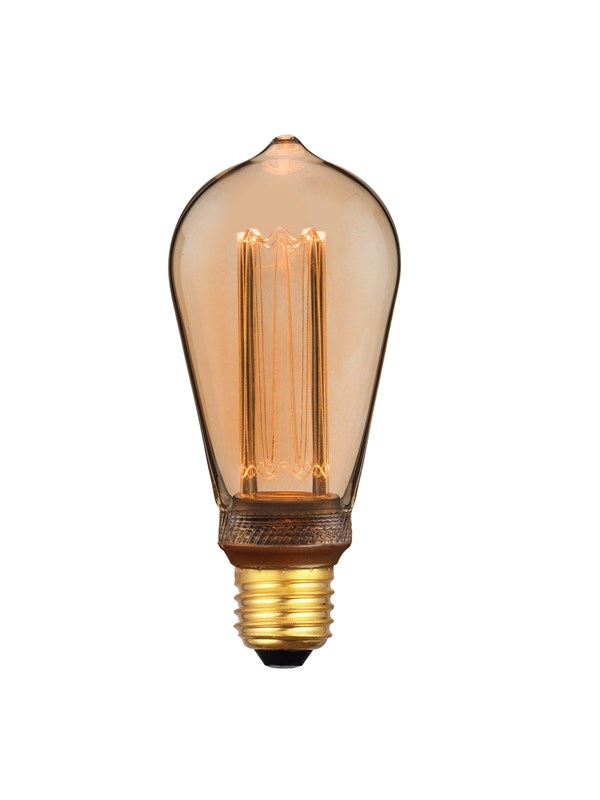 EGLO LED-lyspære LED ST64 4,3W 1800K 3-step dimbar E27, ravfarget E27