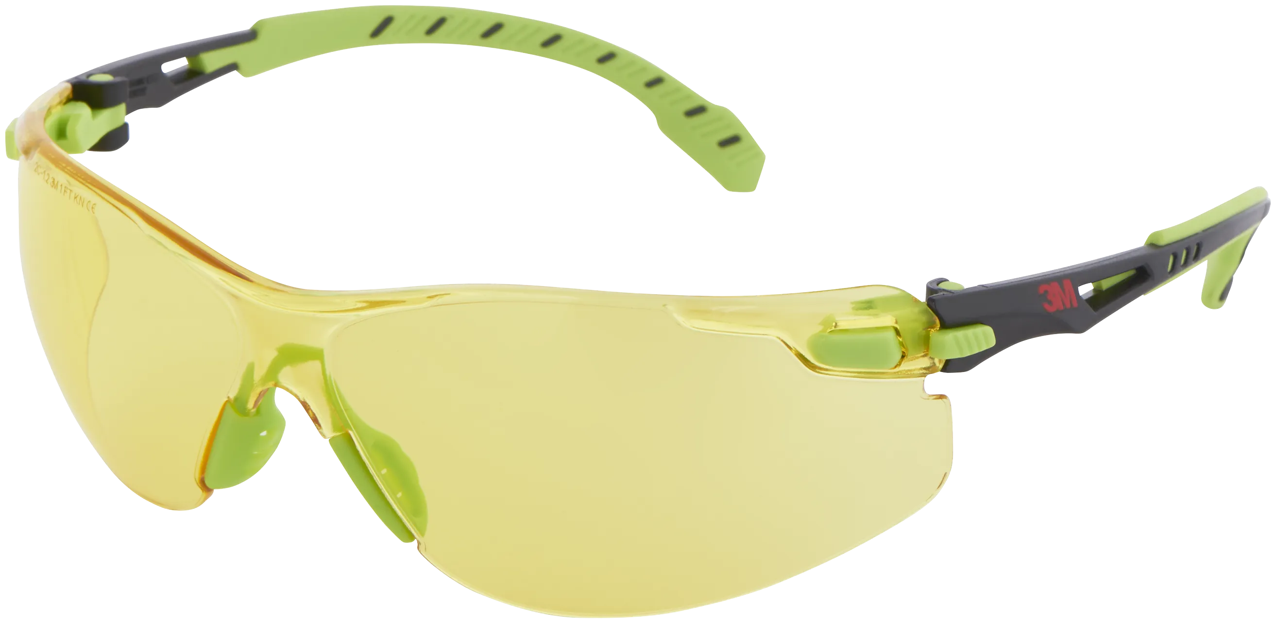 Solus beskyttelsesbrille, grønn/svart innfatning, gult glass