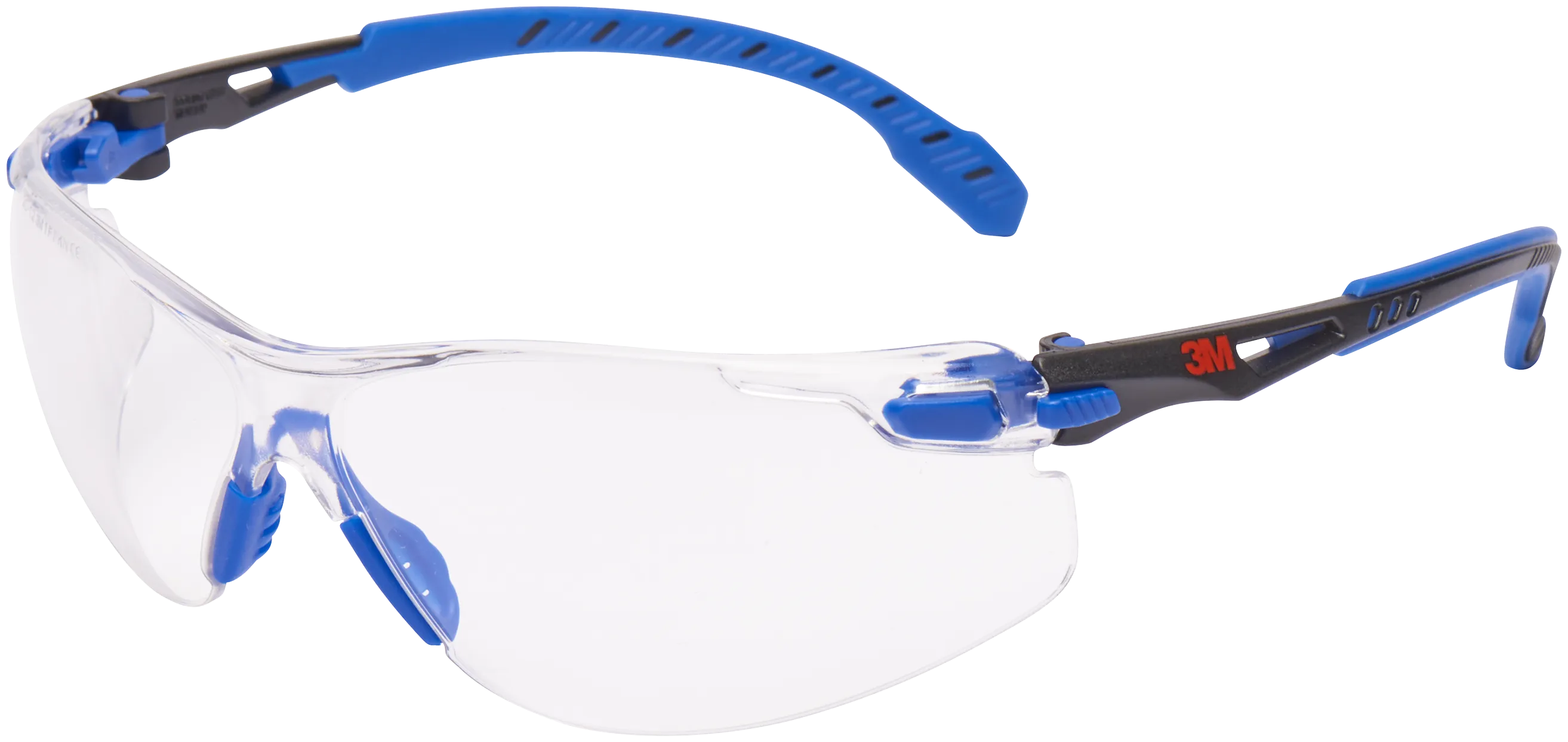 Solus vernebrille, blått/svart innfatning, klart glass