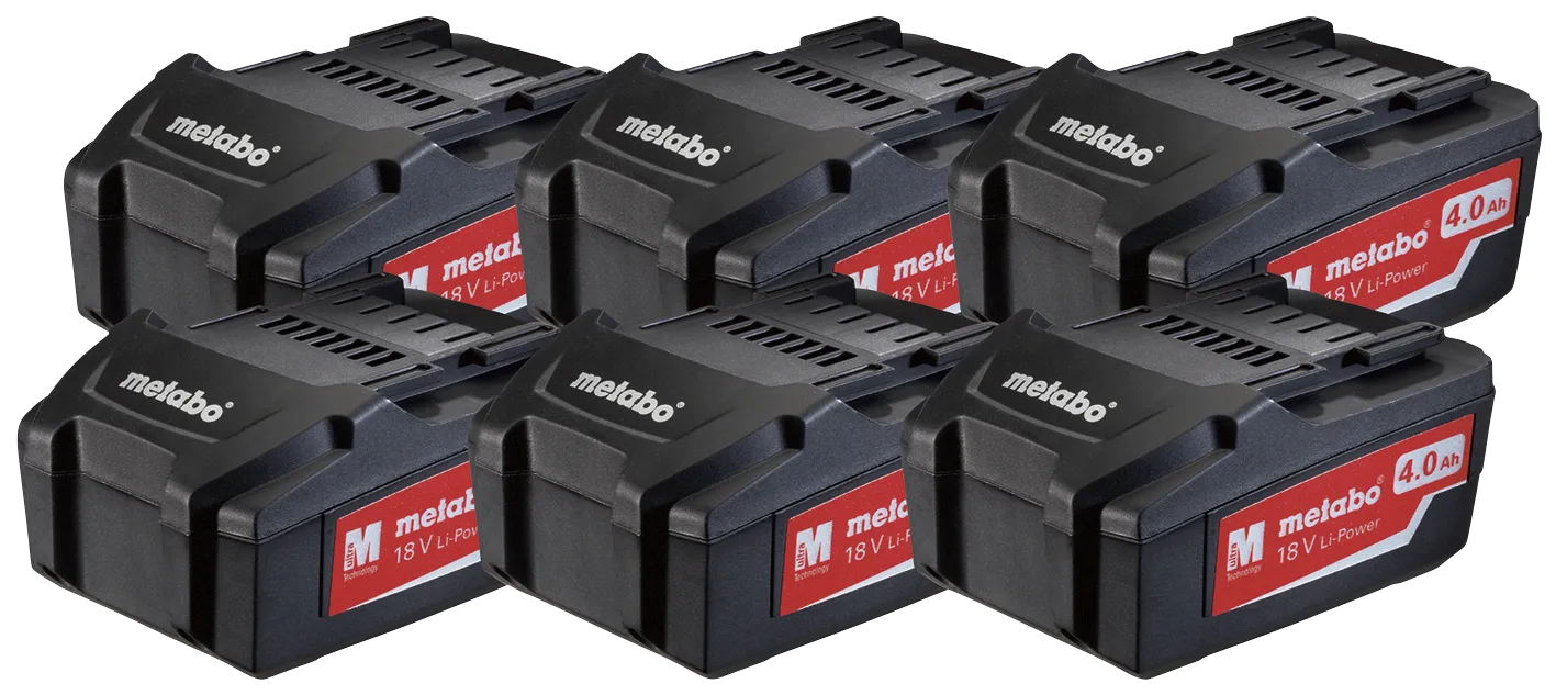Batteri 18V/4,0 Ah Li-Power, pakke med 6 stk.