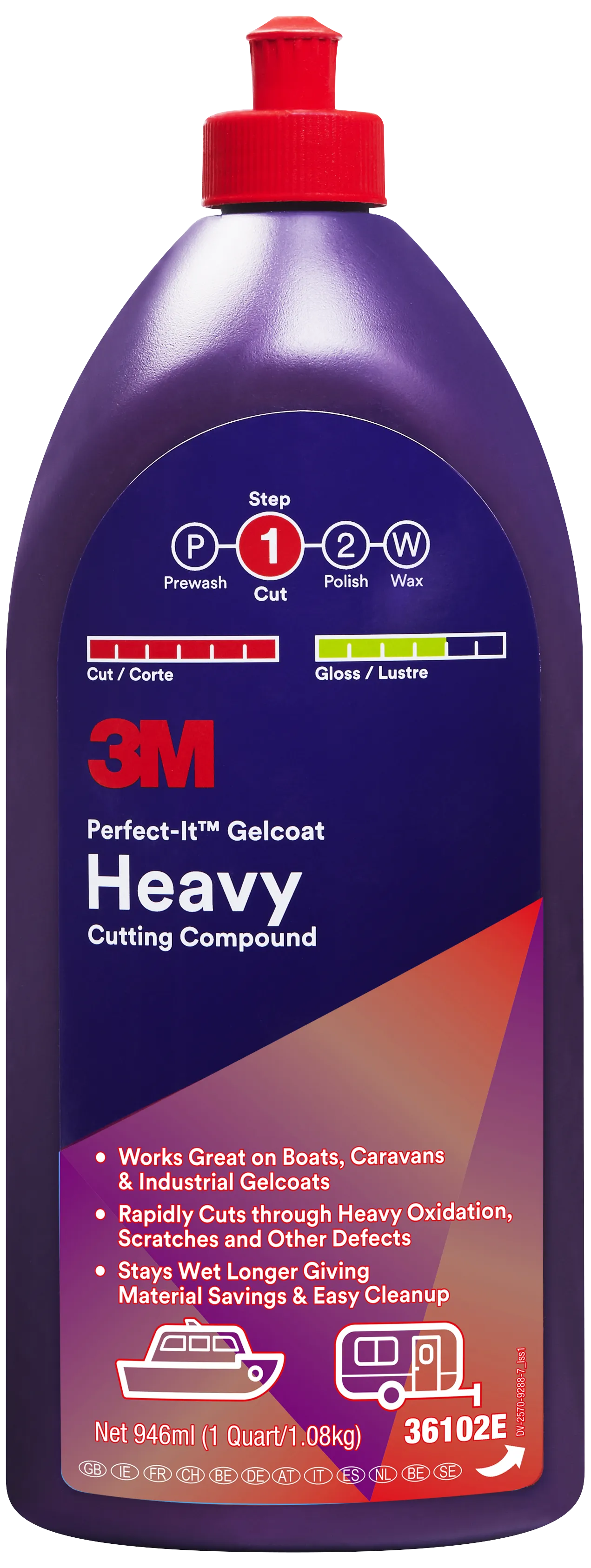 Gelcoat Heavy Cutting Compound polérmiddel 946ml