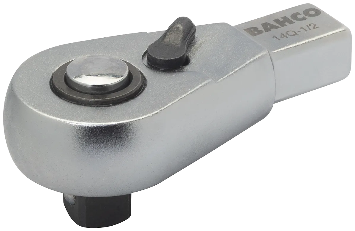 Ratthode 1/2" QR pæreformet, 1/4"-1/2" 4-kantet adapter