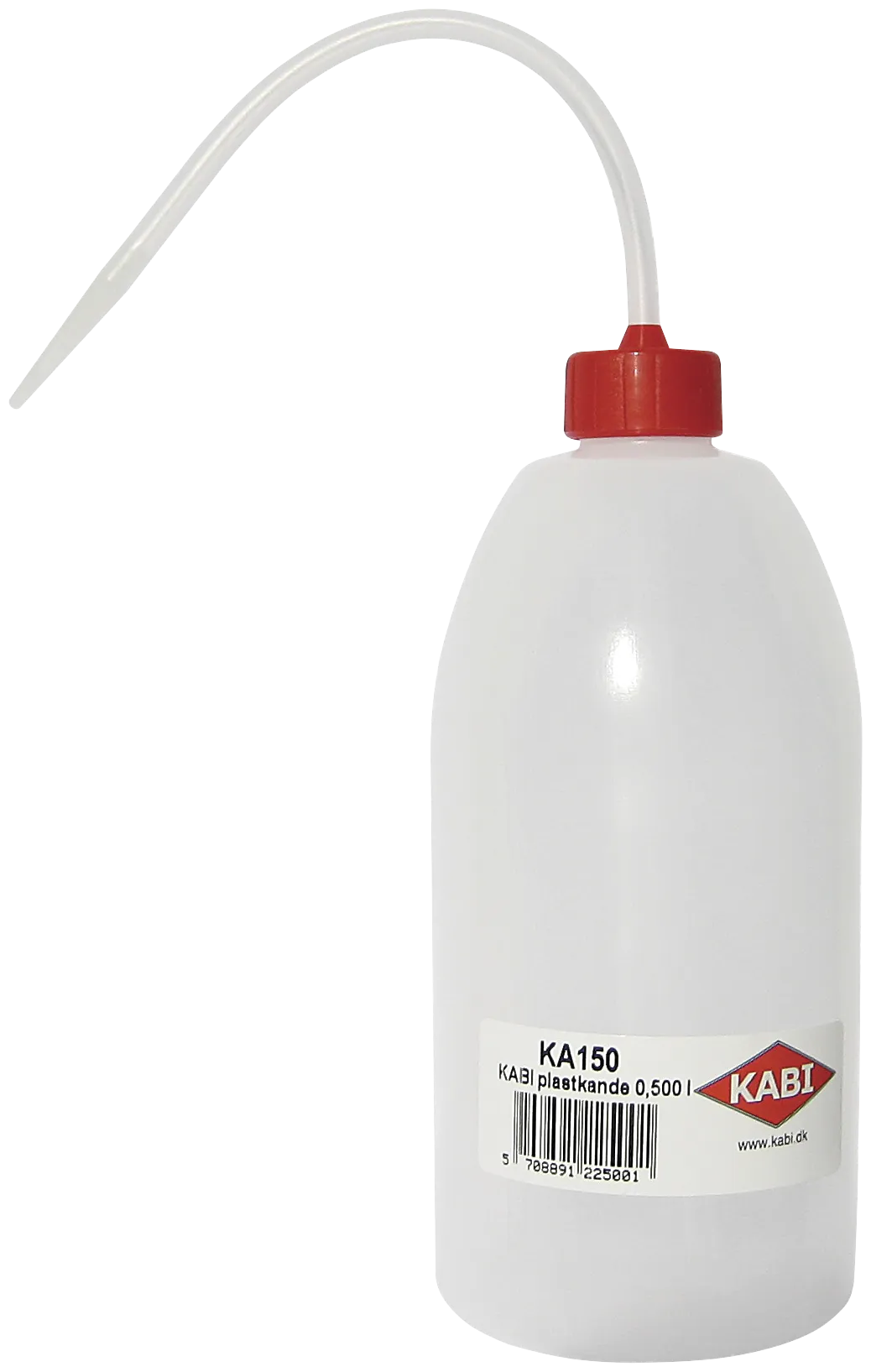 Kabi plastkande m/bukket tud, polyethylen, 0,5 ltr