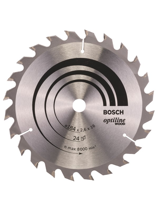 Bosch Sirkelsagblad Optiline Wood 184 x 16 x 2,6 mm, 24