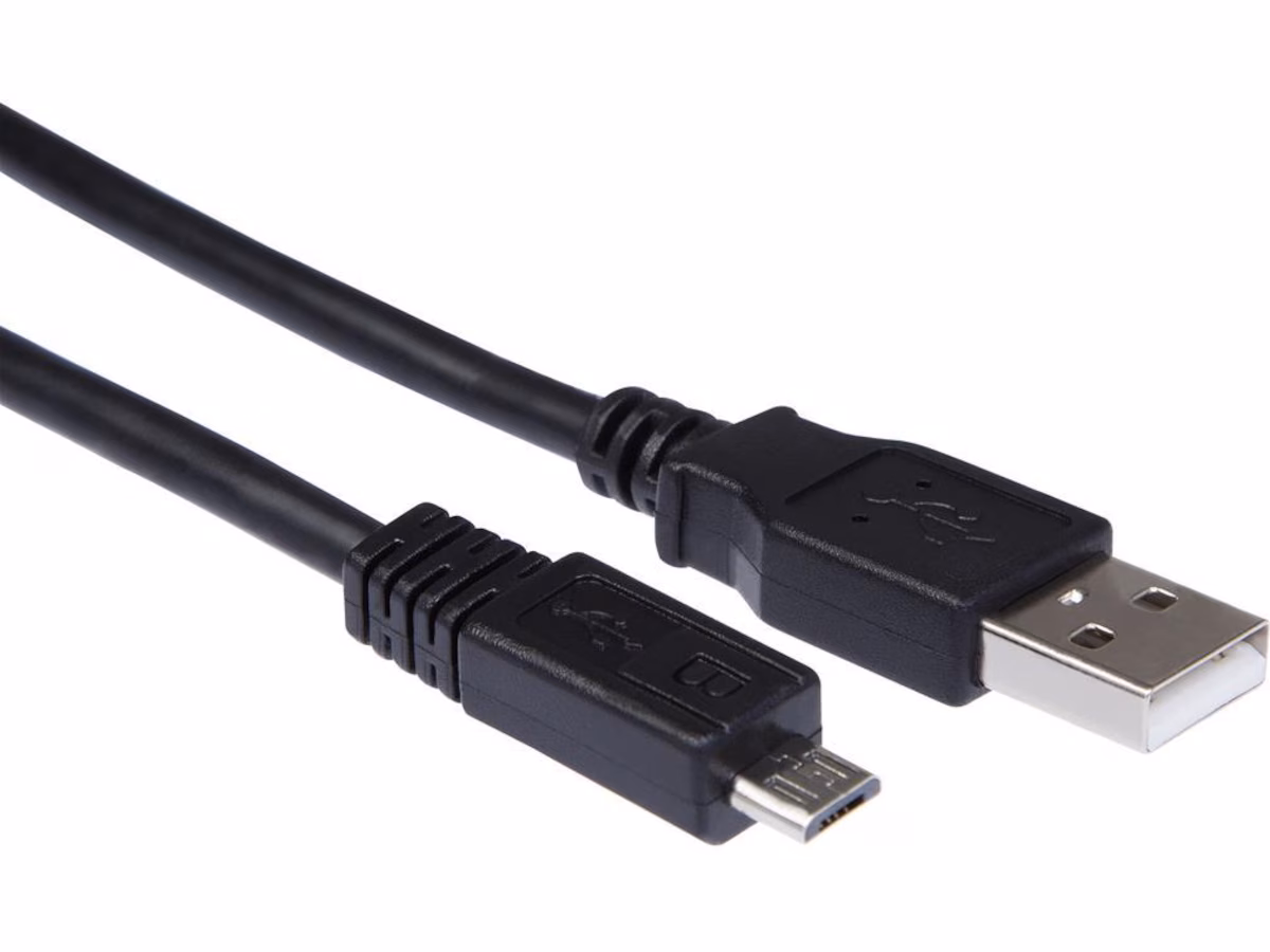 USB-A til USB Micro-B kabel 1m (sort)