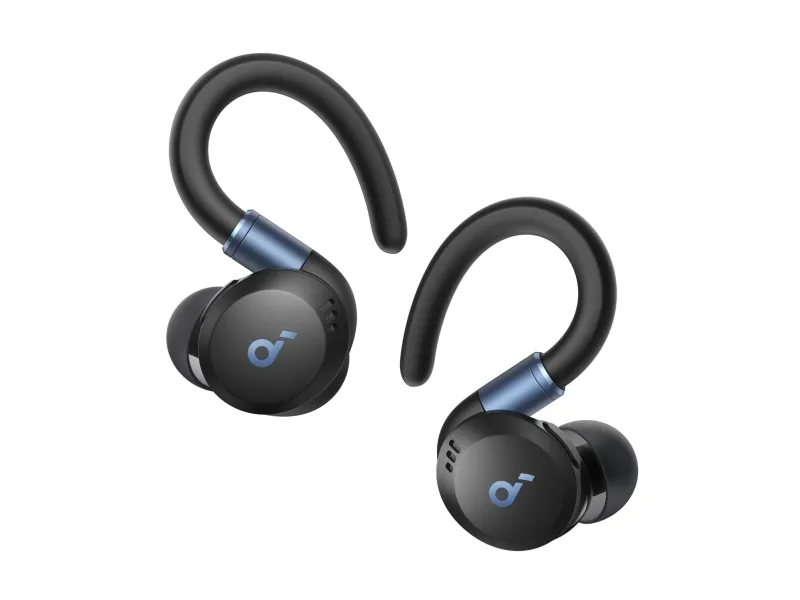 Soundcore r50i - True wireless-hodetelefoner med mikrofon - i øret - Bluetooth - svart
