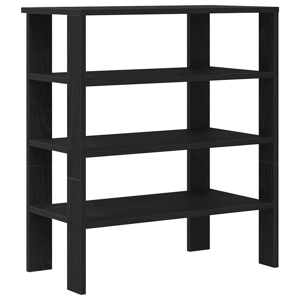vidaXL Skohylle svart 61x32x70 cm konstruert tre