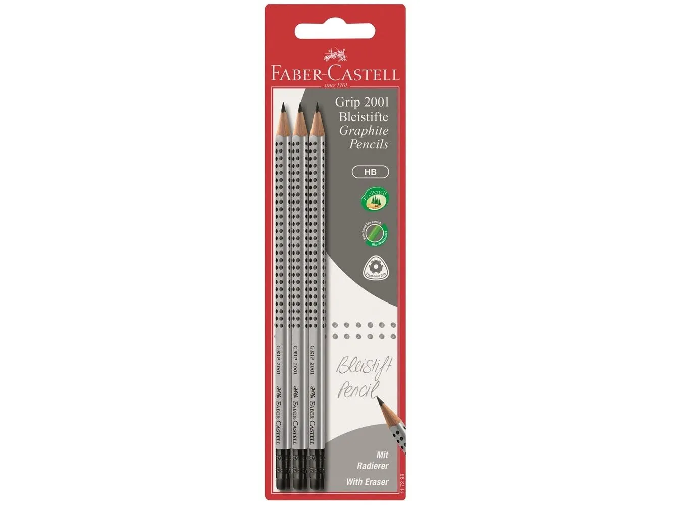 Faber-Castell GRIP 2001 - Blyant - HB - med viskelær