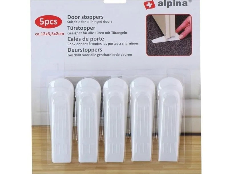 Alpina dørstopper 5 stk. hvit