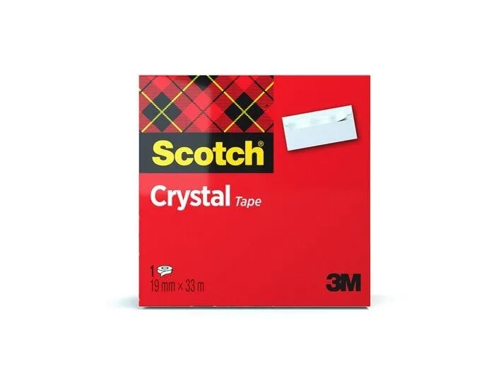 Scotch 7100027387, 33 m, Gjennomsiktig, Polypropylen, Fotoark kartong, Glass, Metall, Papir, Blank, 2,54 cm, Boks