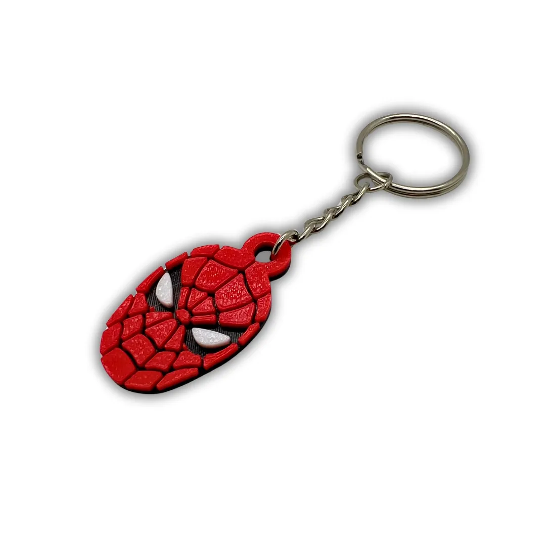 Spiderman nøkkelring kjede glidelås henger