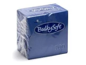 Serviet Bulkysoft 24x24 cm 2-lag Blå,100 stk/pk