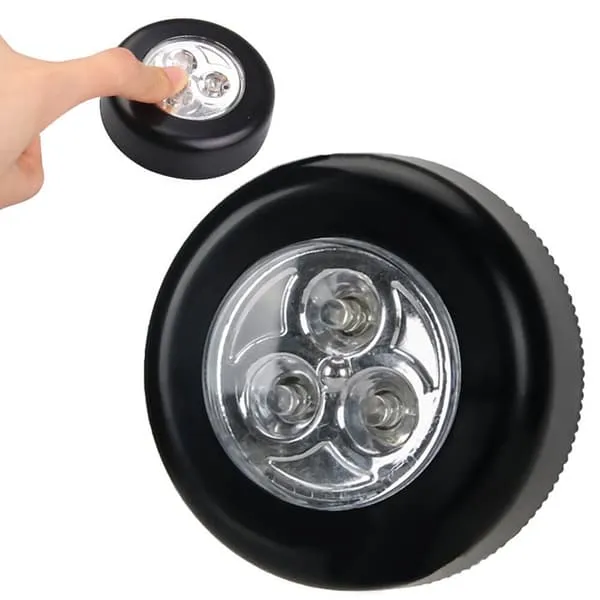 Trådløs selvklebende LED-lampe med berøringsfunksjon Sort