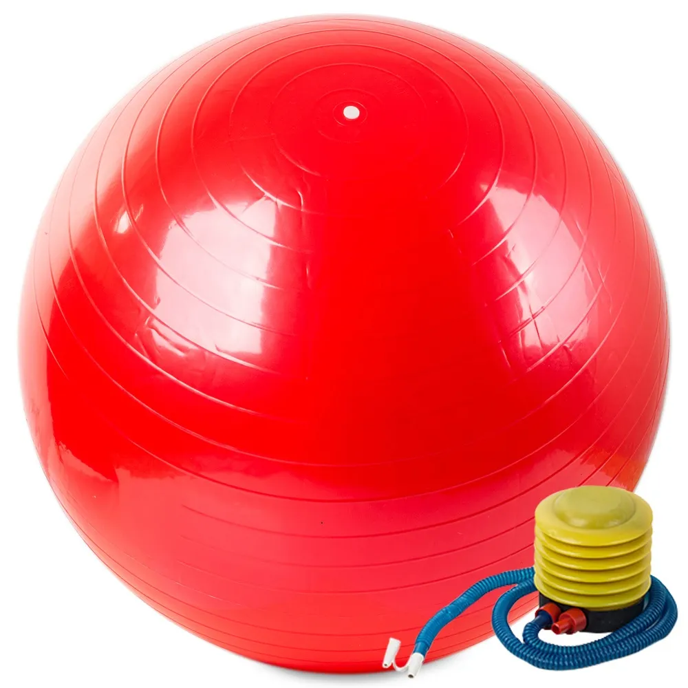 Gymnastikkball / Pilatesball med Pumpe - 65 cm - Red