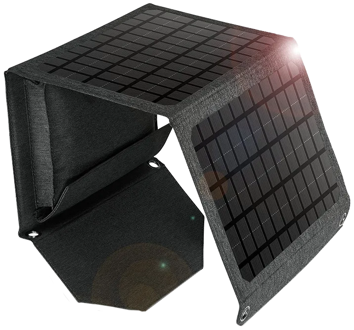 Solcellepanel 24W, USB-A / USB-C / 18V DC