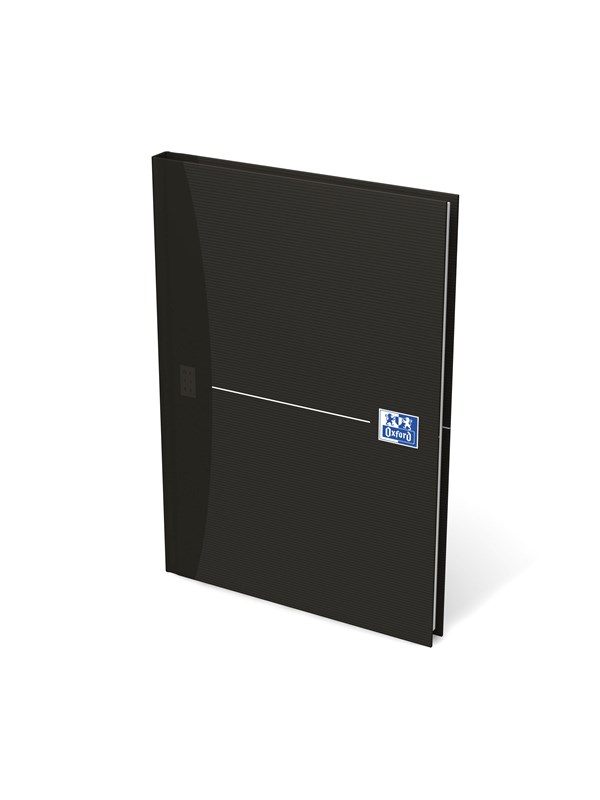 Oxford  Smart Black Innbundet Kladdebok A5, Linjert, Svart
