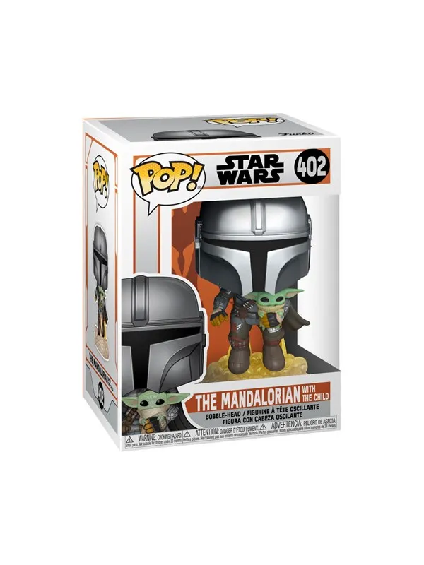 Funko! - POP Vinyl SW The Mandalorian Mando Flying - Figur