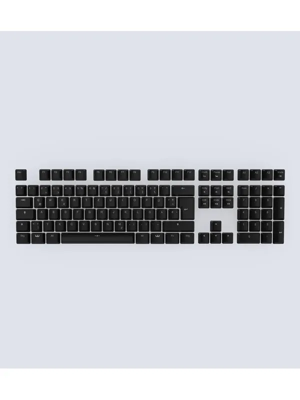 Wooting ABS ISO Keycaps - Tastehetter - Tysk - Svart