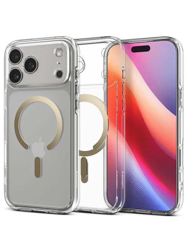 Spigen Ultra Hybrid MagSafe - clear gold - iPhone 17 Pro