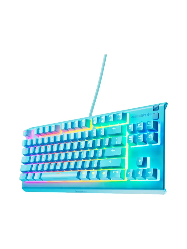 SteelSeries Apex 3 TKL Aqua - Gamingtastatur - Uten numpad - Nordisk - Blå
