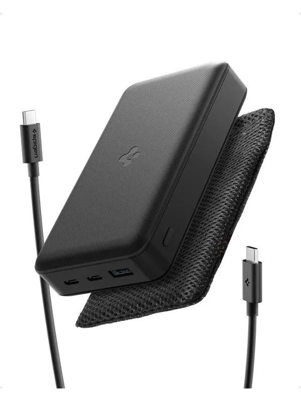 Spigen Essential 30 -000mAh 30W Portable Charger - black EA3030 Nødlader - Svart - 30000 mAh
