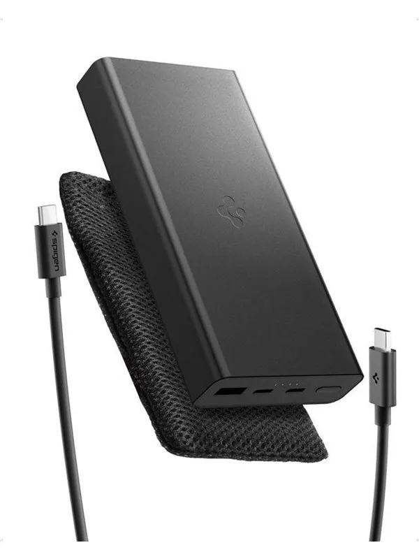 Spigen Essential 20 -000mAh 30W Portable Charger - black EA3020 Nødlader - Svart - 20000 mAh